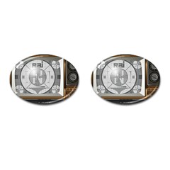 Emergency Broadcast System Cufflinks (oval) by WensdaiAmbrose