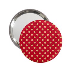 Red Hot Polka Dots 2 25  Handbag Mirrors by WensdaiAmbrose