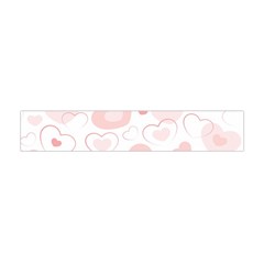 Pastel Pink Hearts Flano Scarf (mini) by retrotoomoderndesigns