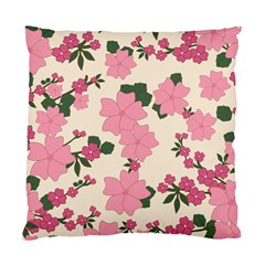 Floral Vintage Flowers Wallpaper Standard Cushion Case (two Sides) by Mariart