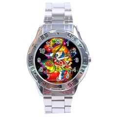 Dragon Lights Centerpiece Stainless Steel Analogue Watch by Riverwoman