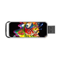 Dragon Lights Centerpiece Portable Usb Flash (one Side) by Riverwoman