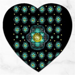 Light And Love Flowers Decorative Jigsaw Puzzle (heart) by pepitasart