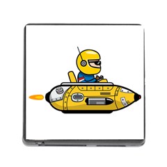 Cartoon Space Racer Galaxy Science Memory Card Reader (square 5 Slot) by Wegoenart