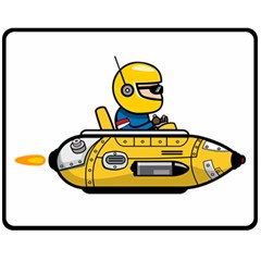 Cartoon Space Racer Galaxy Science Double Sided Fleece Blanket (medium)  by Wegoenart