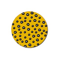 Totoro - Soot Sprites Pattern Rubber Round Coaster (4 Pack)  by Valentinaart