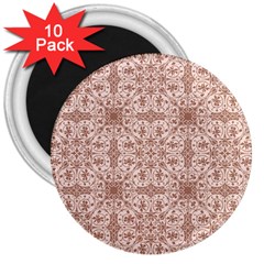 Ornamental Brown 3  Magnets (10 Pack)  by snowwhitegirl