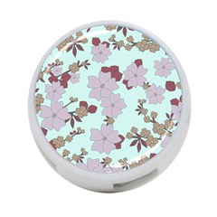 Vintage Floral Lilac Pattern 4-port Usb Hub (two Sides) by snowwhitegirl