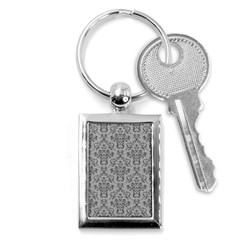 Victorian Paisley Grey Key Chains (rectangle)  by snowwhitegirl