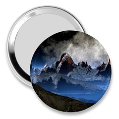 Mountains Moon Earth Space 3  Handbag Mirrors by Pakrebo