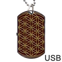 Flower Of Life Dog Tag Usb Flash (two Sides) by Sudhe