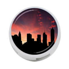 Skyline Panoramic City Architecture 4-port Usb Hub (one Side) by Sudhe