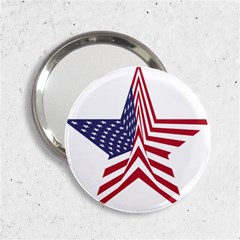 A Star With An American Flag Pattern 2 25  Handbag Mirrors by Sudhe