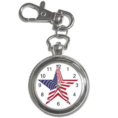 A Star With An American Flag Pattern Key Chain Watches by Sudhe