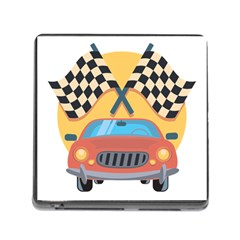 Automobile Car Checkered Drive Memory Card Reader (square 5 Slot) by Sudhe