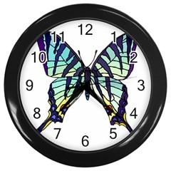 A Colorful Butterfly Wall Clock (black) by Sudhe