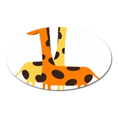 Giraffe Africa Safari Wildlife Oval Magnet by Sudhe