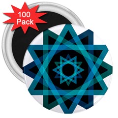 Transparent Triangles 3  Magnets (100 Pack) by Sudhe