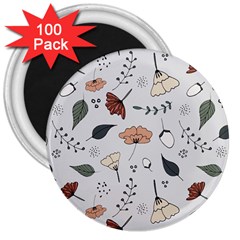 Grey Toned Pattern 3  Magnets (100 Pack) by Sudhe