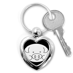 Pig Logo Key Chains (heart)  by Sudhe