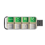 Set Of The Twelve Signs Of The Zodiac Astrology Birth Symbols Portable USB Flash (Two Sides) Back