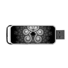 Fractal Filigree Lace Vintage Portable Usb Flash (one Side) by Sudhe