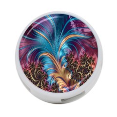 Fractal Art Artwork Psychedelic 4-port Usb Hub (two Sides) by Sudhe