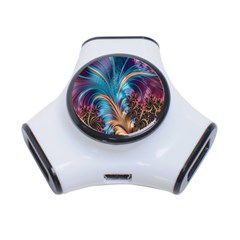 Fractal Art Artwork Psychedelic 3-port Usb Hub by Sudhe