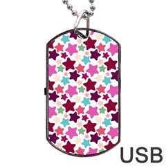 Stars Pattern Dog Tag Usb Flash (two Sides) by Sudhe