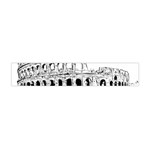 Line Art Architecture Flano Scarf (Mini) Back