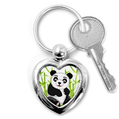 Giant Panda Bear Key Chains (heart)  by Sudhe