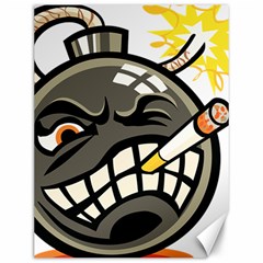 Smoking Cartoon Evil Bomb Cartoon Canvas 12  X 16  by Sudhe