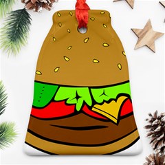 Hamburger Cheeseburger Fast Food Ornament (bell) by Sudhe