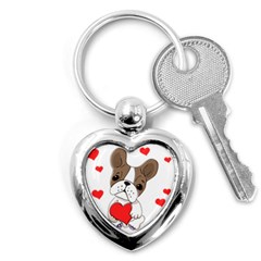 Animation Dog Cute Animate Comic Key Chains (heart)  by Sudhe
