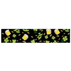 St Patricks Day Pattern Small Flano Scarf by Valentinaart