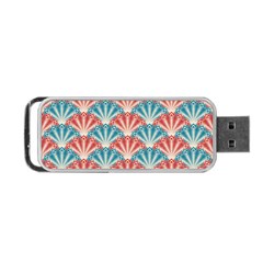 Seamless Patter Peacock Feathers Portable Usb Flash (one Side) by Pakrebo