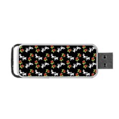 Lamb Pattern Black Portable Usb Flash (one Side) by snowwhitegirl