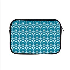 Easter Damask Pattern Deep Teal Blue And White Apple Macbook Pro 15  Zipper Case by emilyzragz