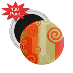 Ring Kringel Background Abstract Red 2 25  Magnets (100 Pack)  by Mariart