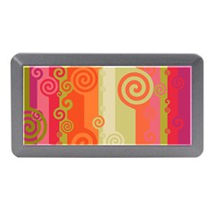 Ring Kringel Background Abstract Red Memory Card Reader (mini) by Mariart