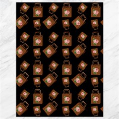Shopping Bag Pattern Black Canvas 36  X 48  by snowwhitegirl