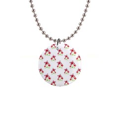 Cute Floral Drawing Motif Pattern 1  Button Necklace by dflcprintsclothing