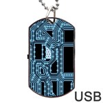 Circuit Pcb Tile Tiling Computer Dog Tag USB Flash (One Side) Front