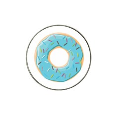 Pastel Blue Donut With Rainbow Candies Hat Clip Ball Marker (4 Pack) by genx