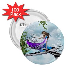 Cute Fairy Dancing On A Piano 2 25  Buttons (100 Pack)  by FantasyWorld7