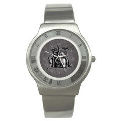 Odin Throne Marble Clock Black 15 10 10 100 Stainless Steel Watch by snek