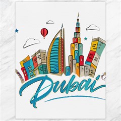 Burj Khalifa Skyline Clip Art Drawing Comic World Canvas 12  X 16  by Sudhe