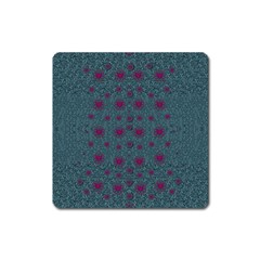 Lovely Ornate Hearts Of Love Square Magnet by pepitasart