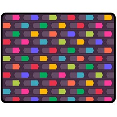 Background Colorful Geometric Fleece Blanket (medium)  by HermanTelo