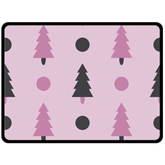 Christmas Tree Fir Den Double Sided Fleece Blanket (large)  by HermanTelo